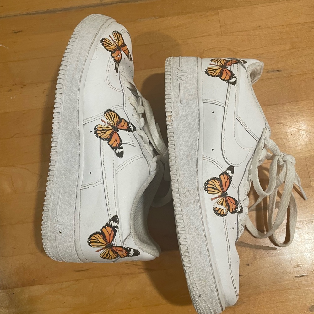 Custom butterfly Air Force 1s